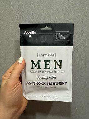 NWT Spa Life Mens Cooling Mint Foot Sock Treatment
